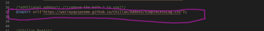 Uncomment the shown line (CSS code)